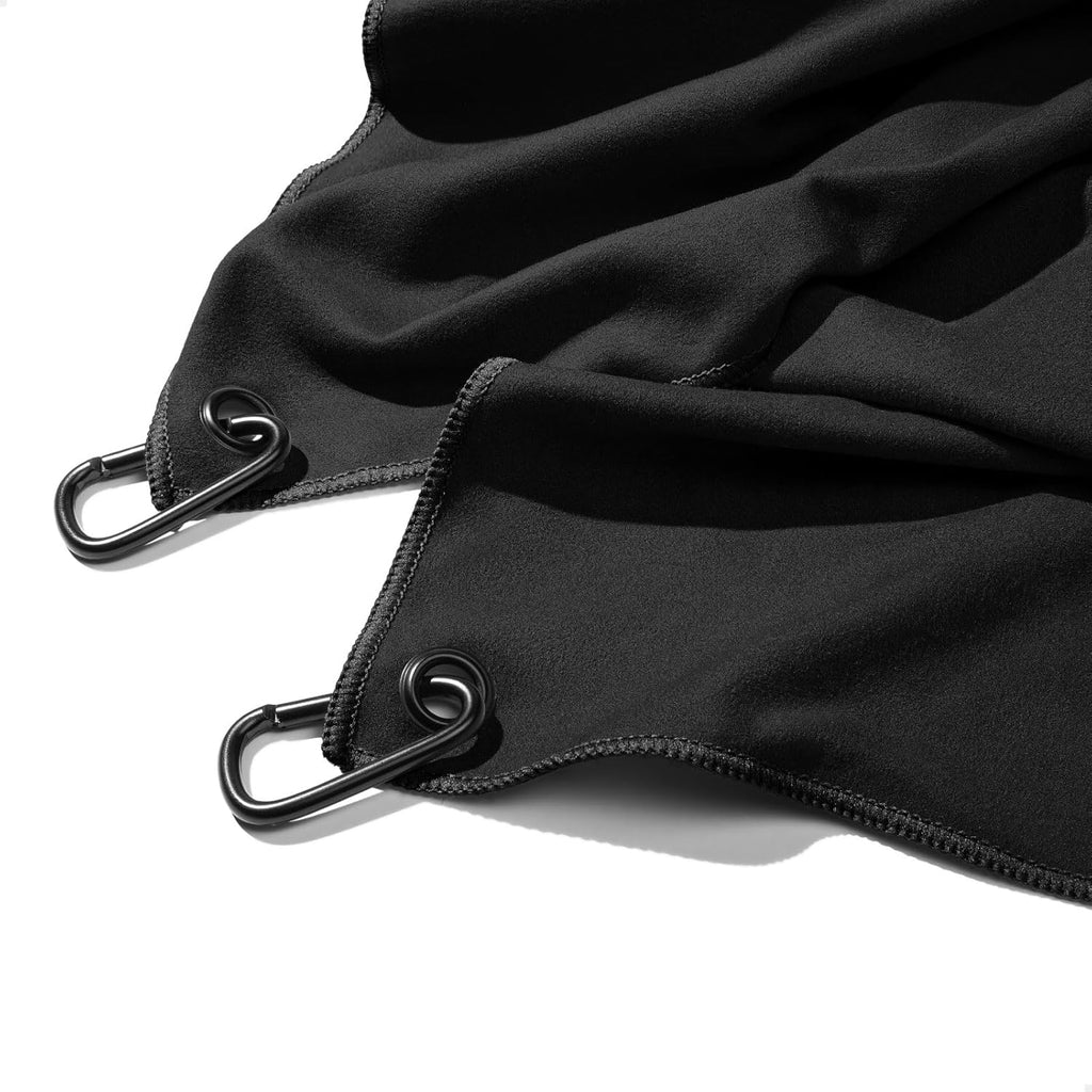 Sweat Absorbing Handkerchiefs - The Original Pocket-Sized Sweat Towels - Quick-Dry Microfiber Sweat Rags for Face, Hands, & Body - Men & Women - Gym, Sports, and Work (Black: 5 Pack)