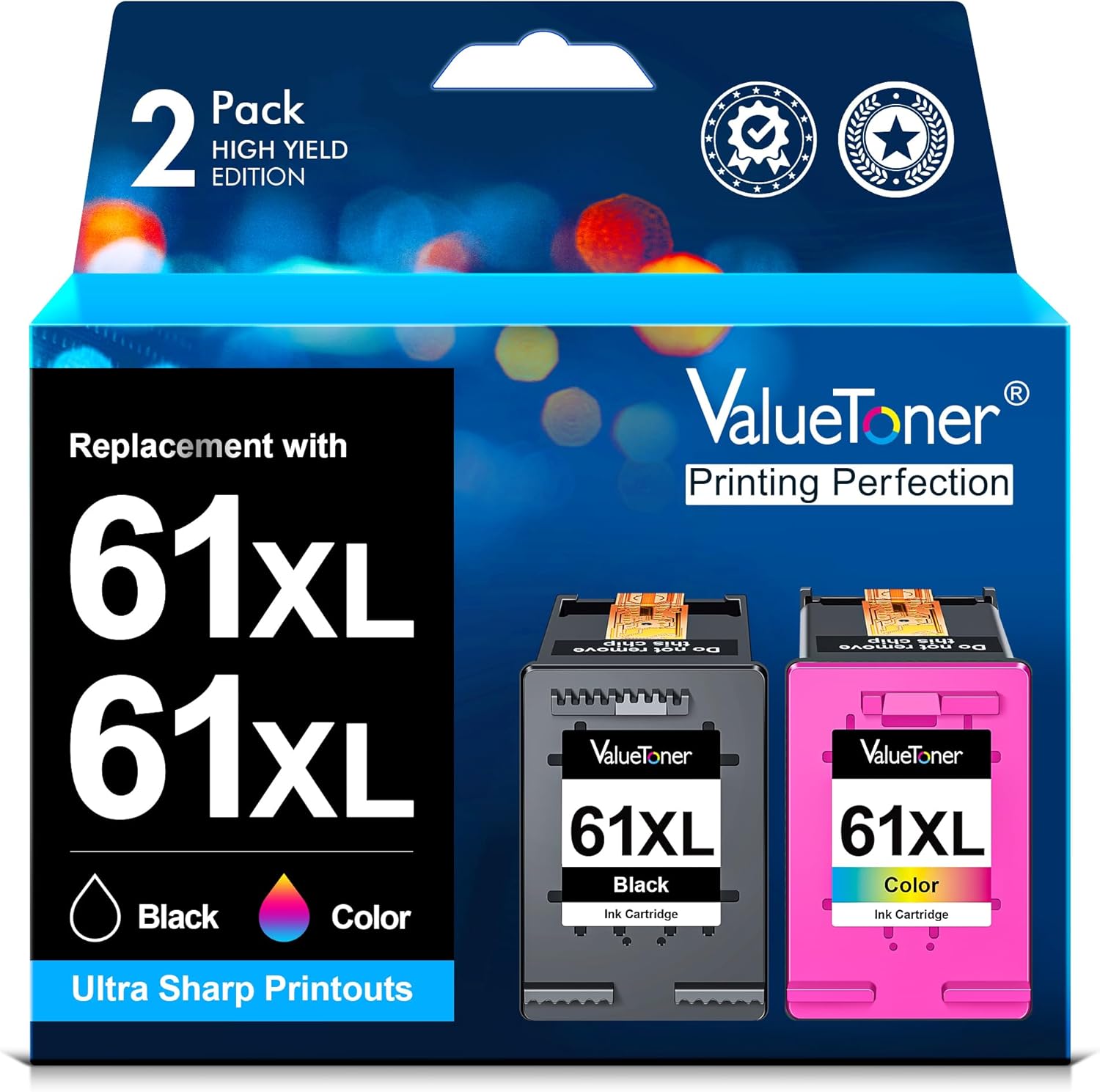 Valuetoner 245XL Ink Cartridge Replacement for Canon 245XL 246XL Combo Pack PG-245XL CL-246XL for Pixma TR4520 TR4527 MG2522 MG2520 MX490 MX492 TS202 TS302 TS3320 MG2920 Printer (Black, Color)