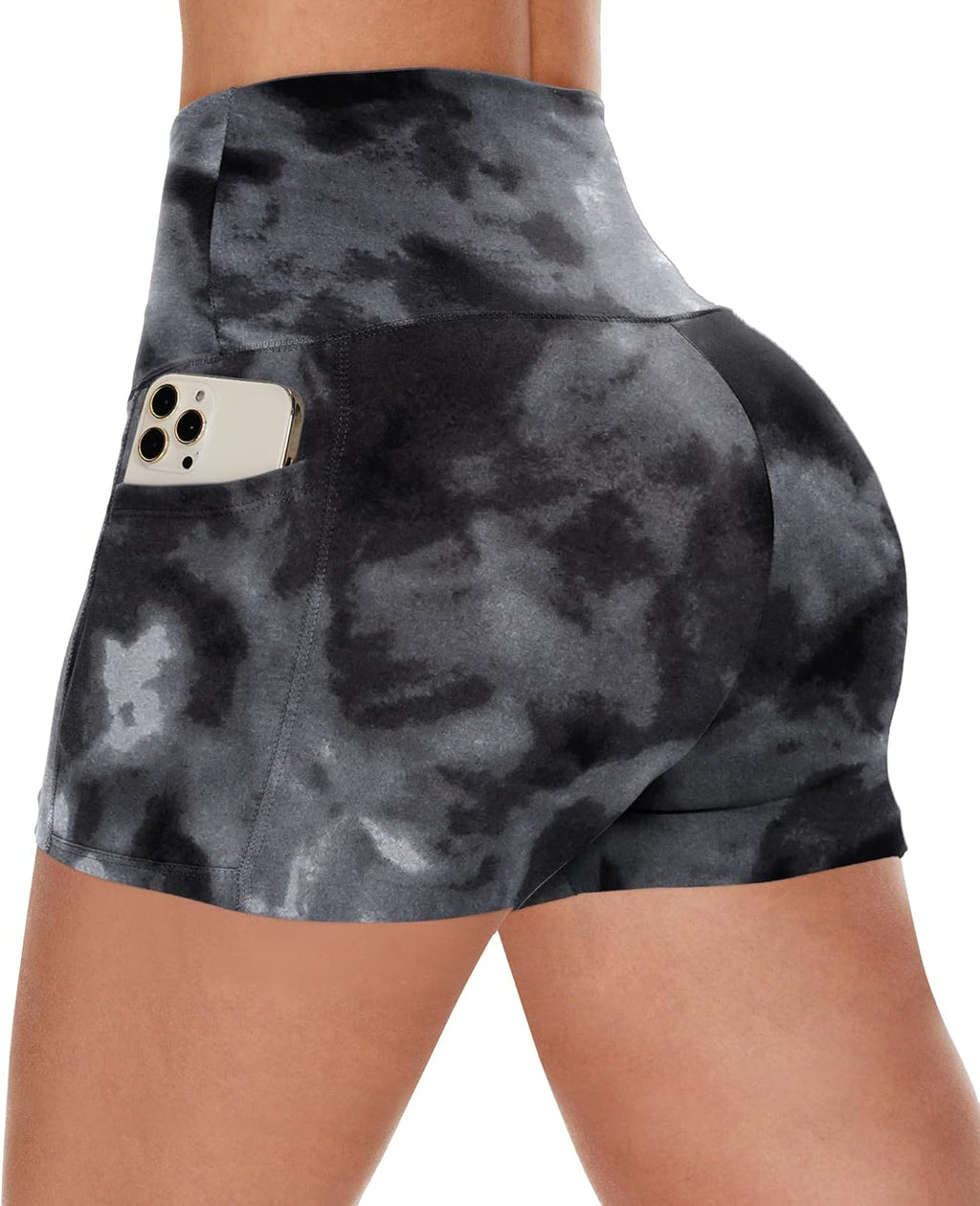 CAMPSNAIL Biker Shorts Women with Pockets - 3"/5"/8" High Waisted Workout Spandex Tummy Control Gym Running Yoga Shorts