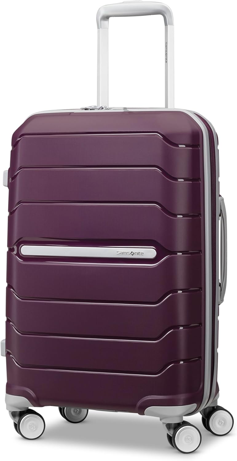 Samsonite Freeform Hardside Carry-On Luggage with Spinner Wheels - Hardshell Suitcase - TSA, Airline-Approved - Expandable Hard Shell, Smooth Rolling Wheels for Lightweight Travel - Navy