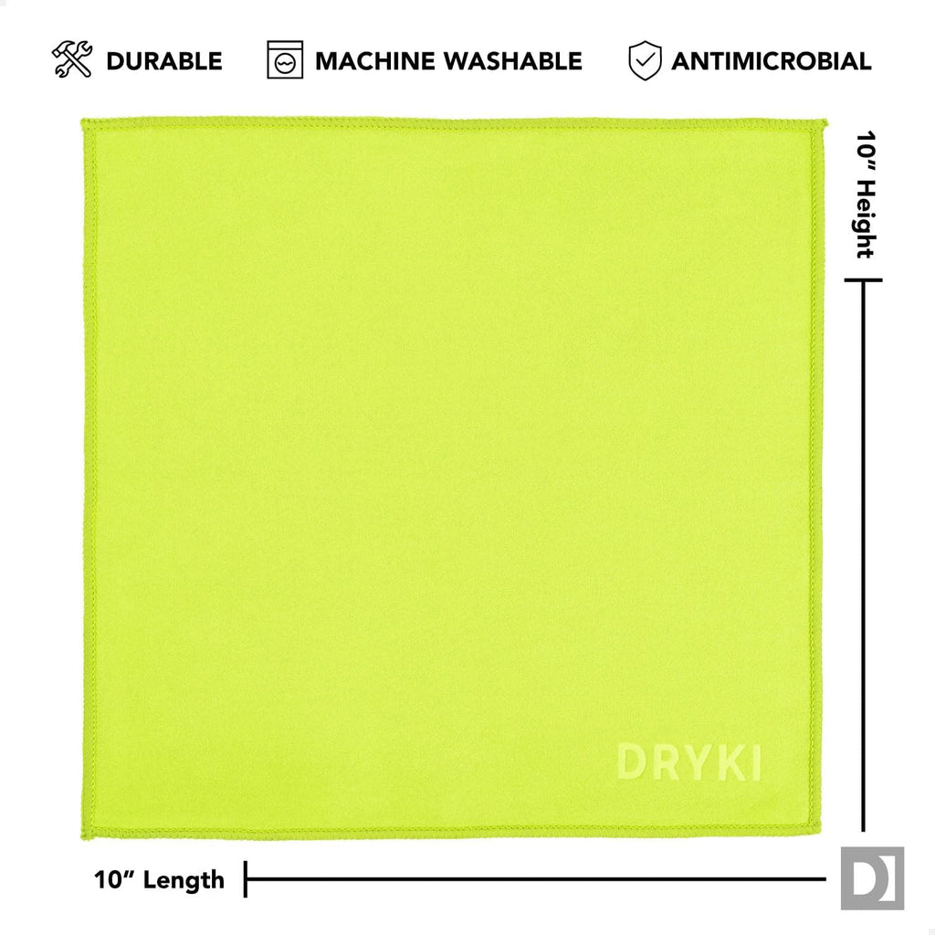 Sweat Absorbing Handkerchiefs - The Original Pocket-Sized Sweat Towels - Quick-Dry Microfiber Sweat Rags for Face, Hands, & Body - Men & Women - Gym, Sports, and Work (Black: 5 Pack)