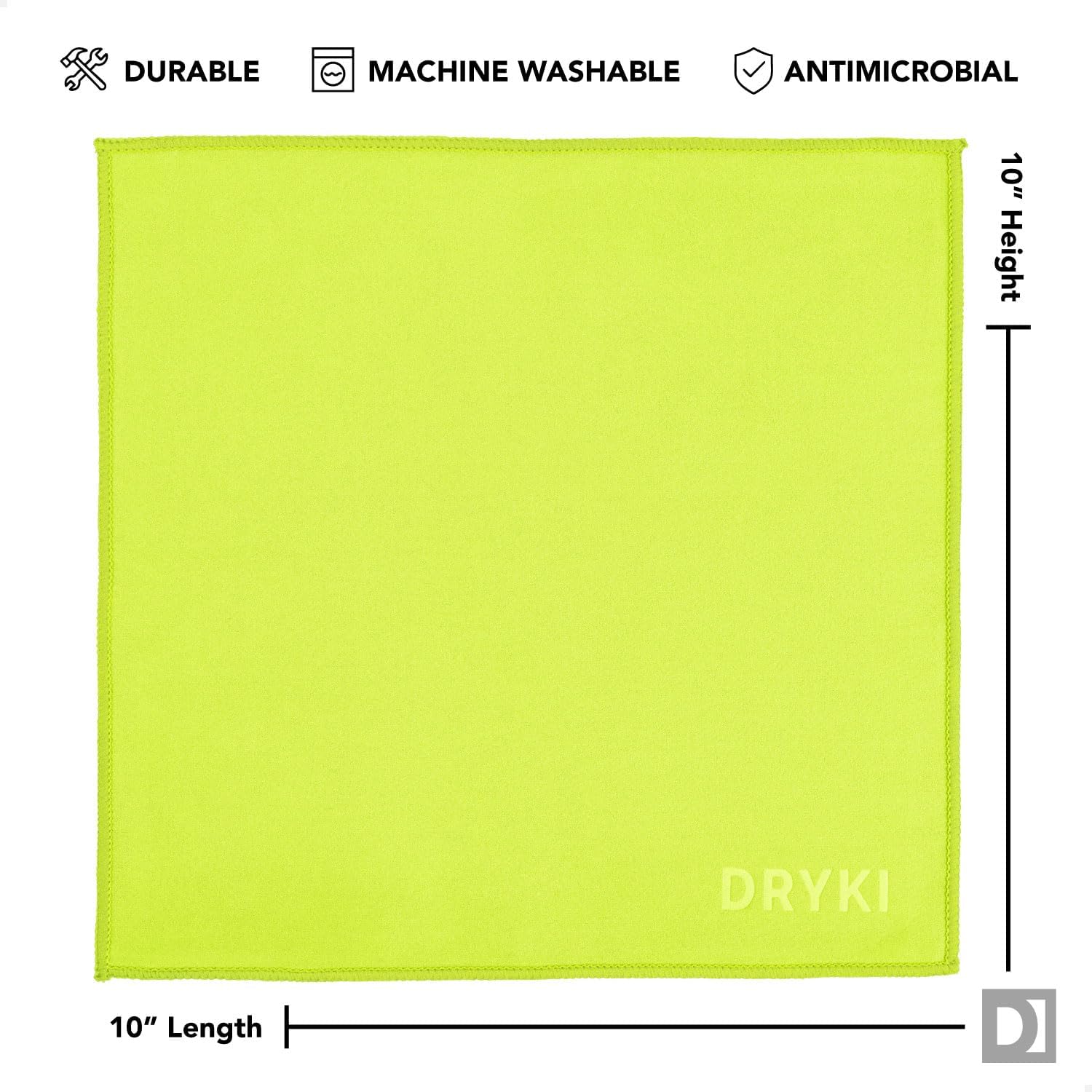 Sweat Absorbing Handkerchiefs - The Original Pocket-Sized Sweat Towels - Quick-Dry Microfiber Sweat Rags for Face, Hands, & Body - Men & Women - Gym, Sports, and Work (Black: 5 Pack)