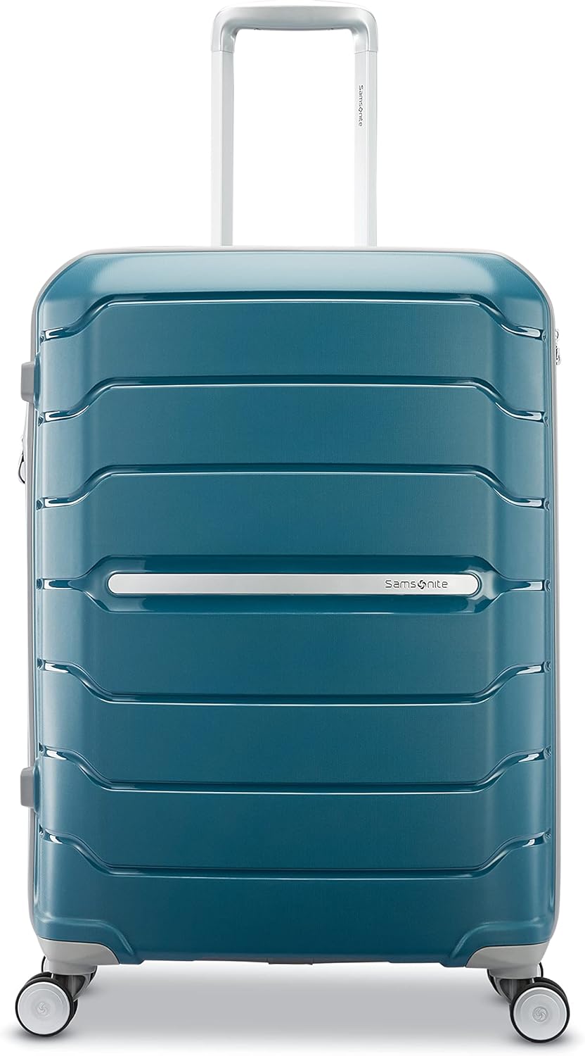 Samsonite Freeform Hardside Carry-On Luggage with Spinner Wheels - Hardshell Suitcase - TSA, Airline-Approved - Expandable Hard Shell, Smooth Rolling Wheels for Lightweight Travel - Navy