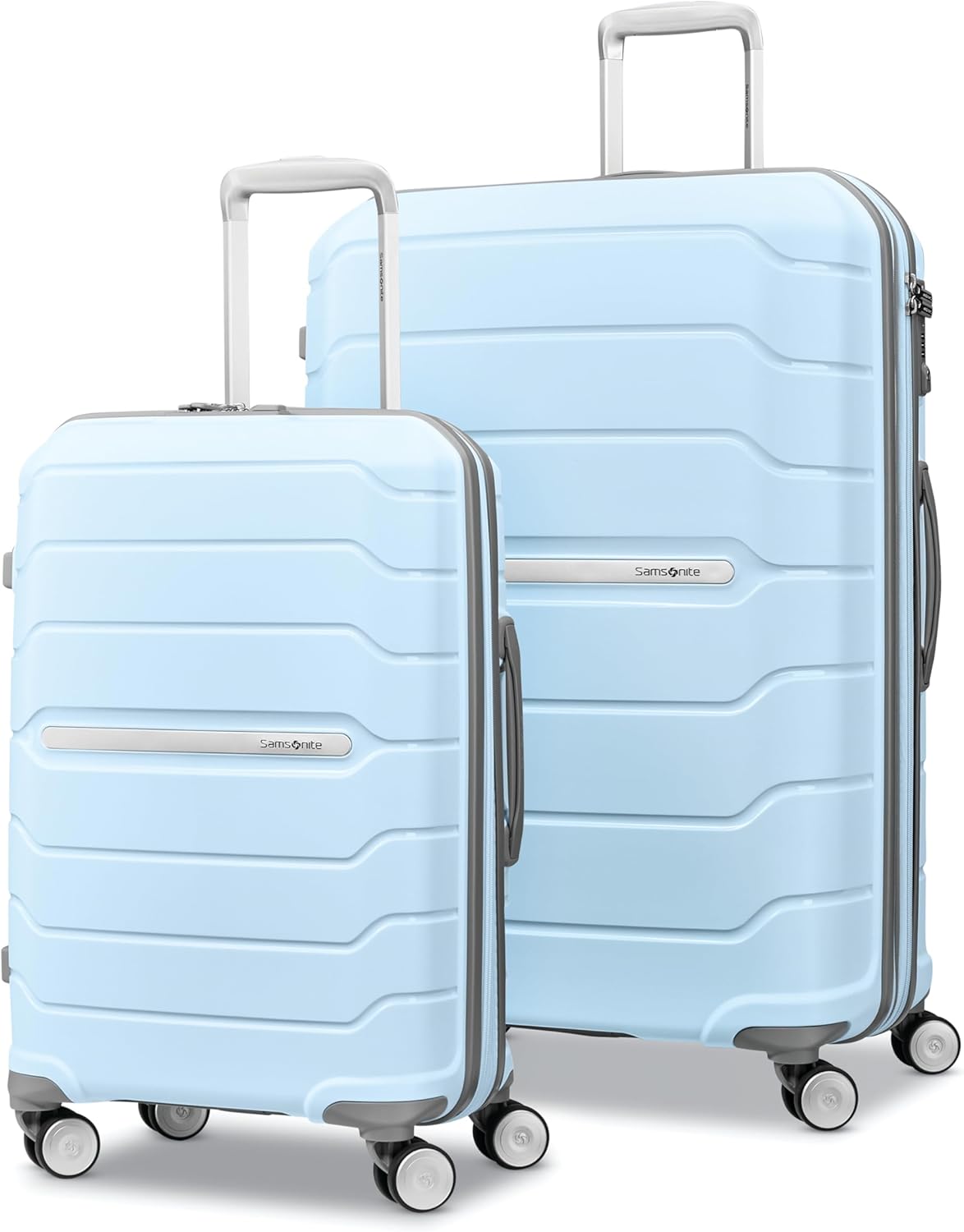 Samsonite Freeform Hardside Carry-On Luggage with Spinner Wheels - Hardshell Suitcase - TSA, Airline-Approved - Expandable Hard Shell, Smooth Rolling Wheels for Lightweight Travel - Navy