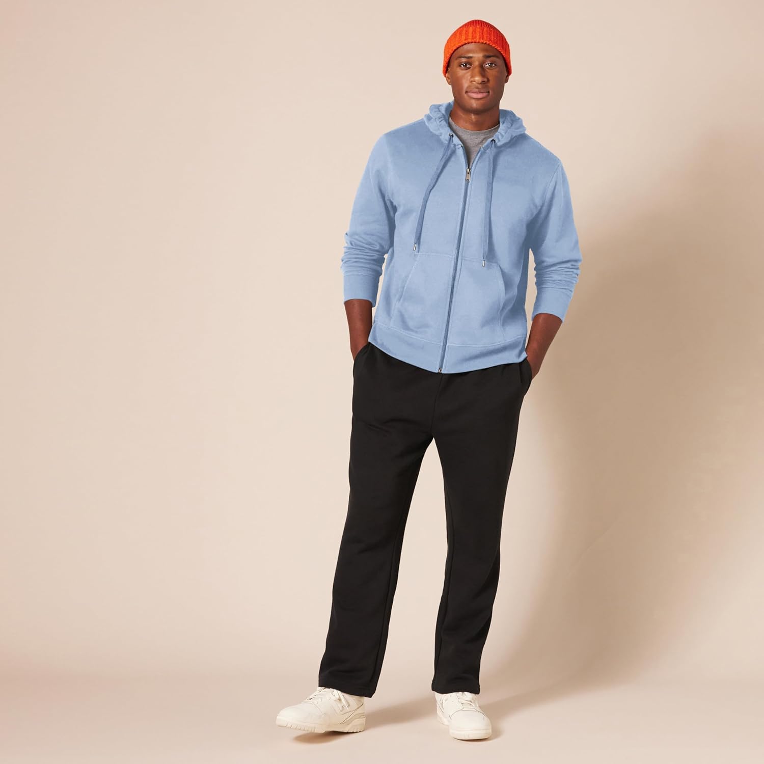 Essentials Men's Full-Zip Fleece Hoodie (Available in Big & Tall)