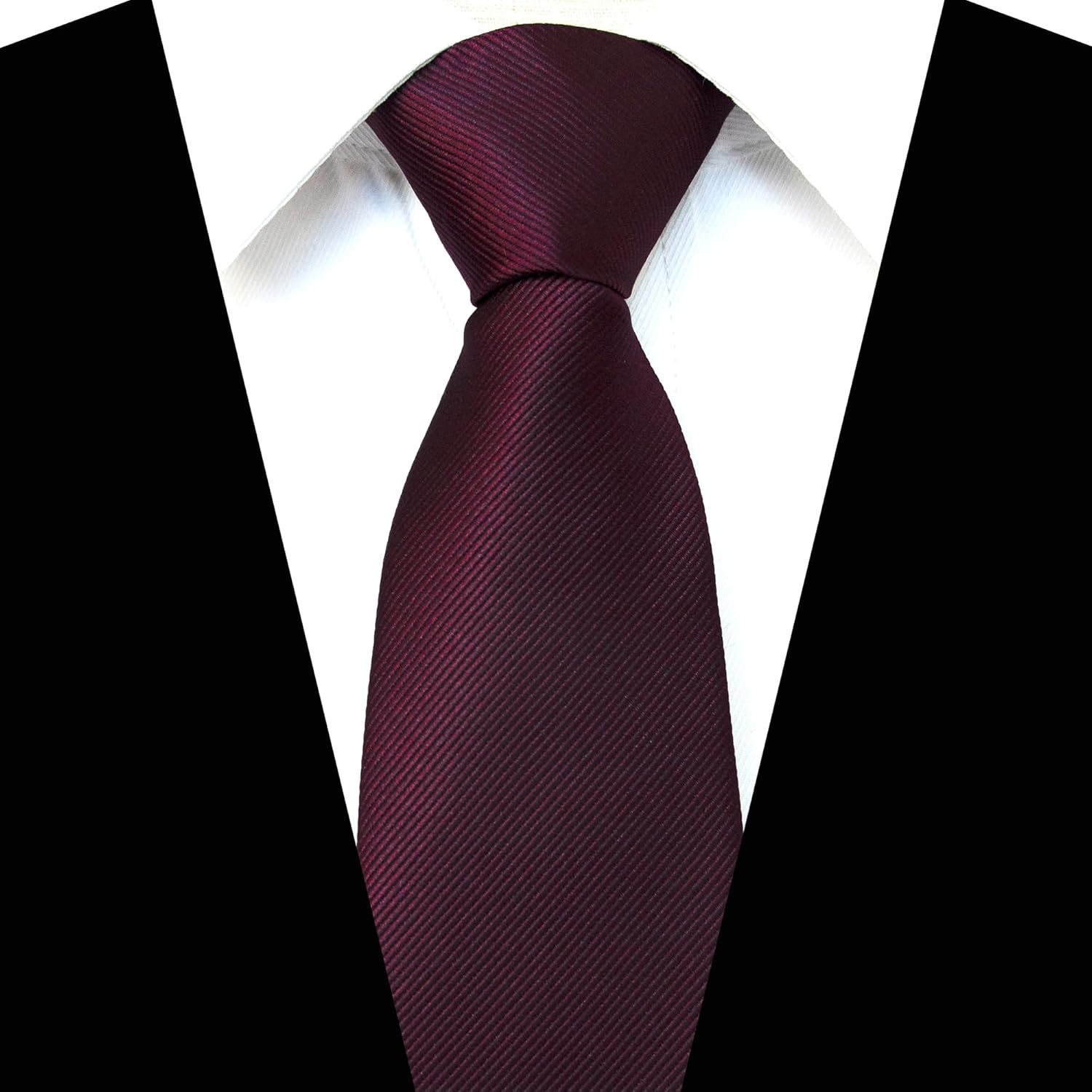 JEMYGINS 3.15“Solid Color Pre-tied Adjustable Necktie for Business and Wedding