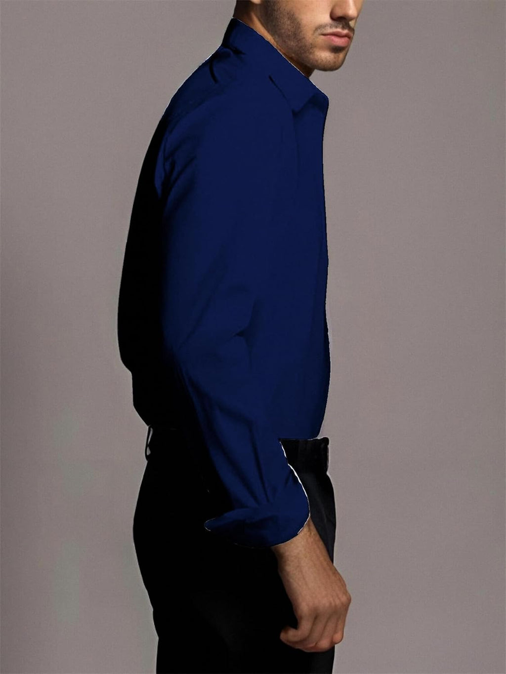 BEILU Stretch Mens Slim Fit Dress Shirts Formal Long Sleeve Button Down Shirts