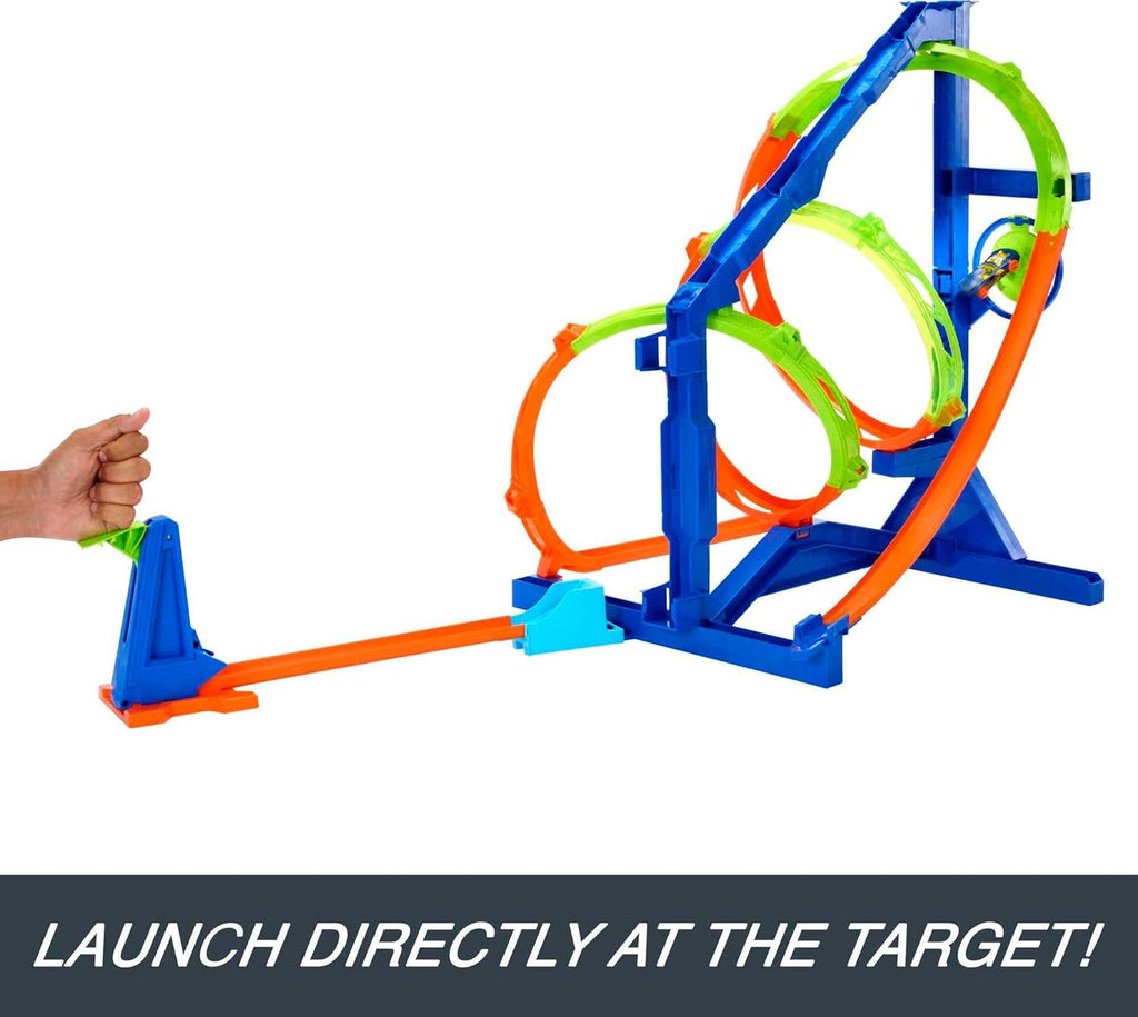 Hot Wheels Toy Car Set, Track Builder Unlimited Playset Fuel Can Stunt Box, 14 Component Parts & 1:64 Scale Vehicle