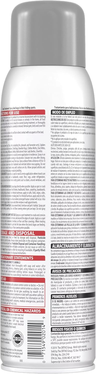 Ortho Home Defense Max Bed Bug, Flea and Tick Killer with Comfort Wand, Bed Bug Spray, Kills Bed Bug Eggs, Fleas and Ticks, 1 gal.