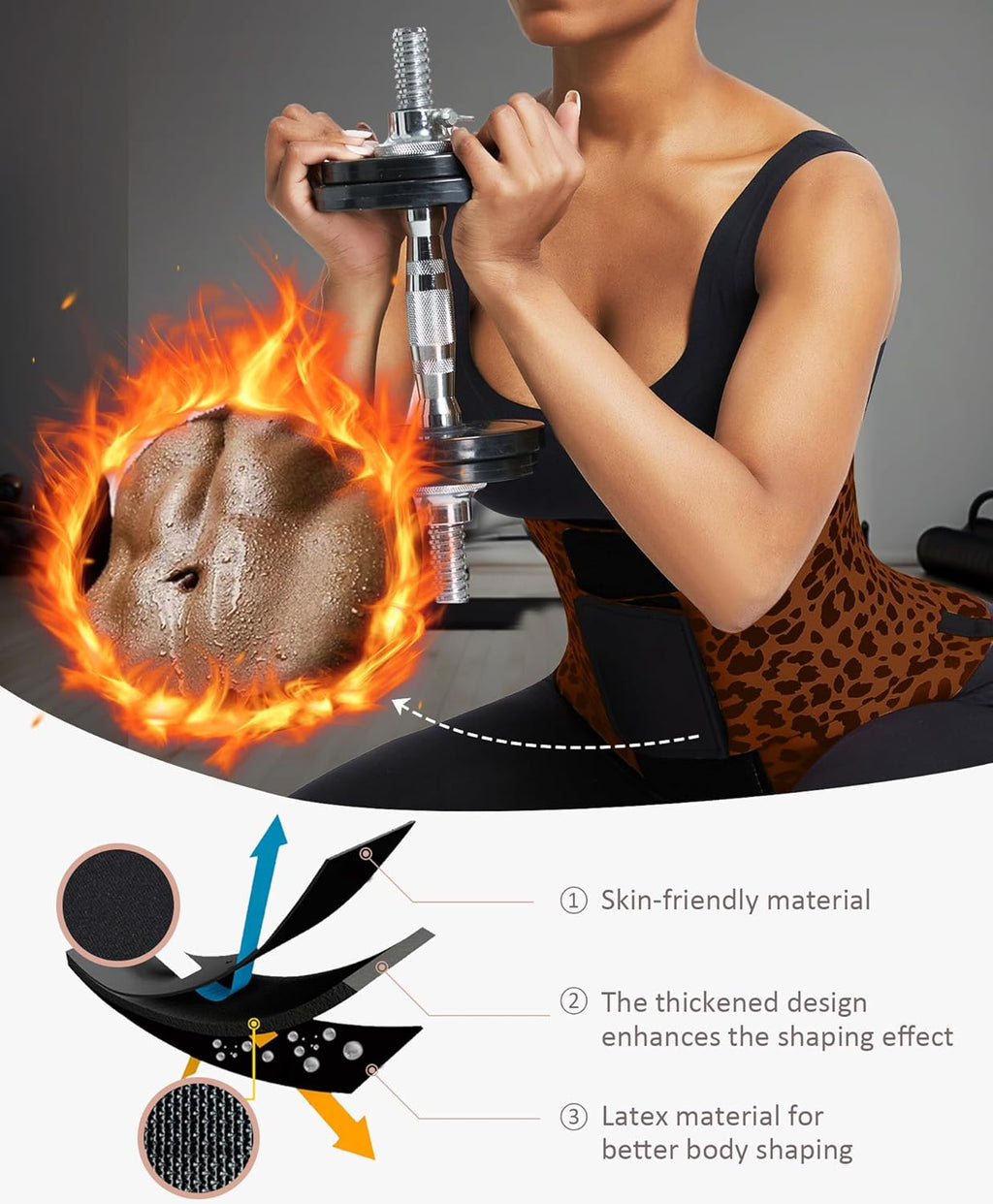 FeelinGirl Waist Trainer Belt Waist Cincher Trimmer Ab Belt Tummy Control Body Shaper with Triple Wrap Women and Men