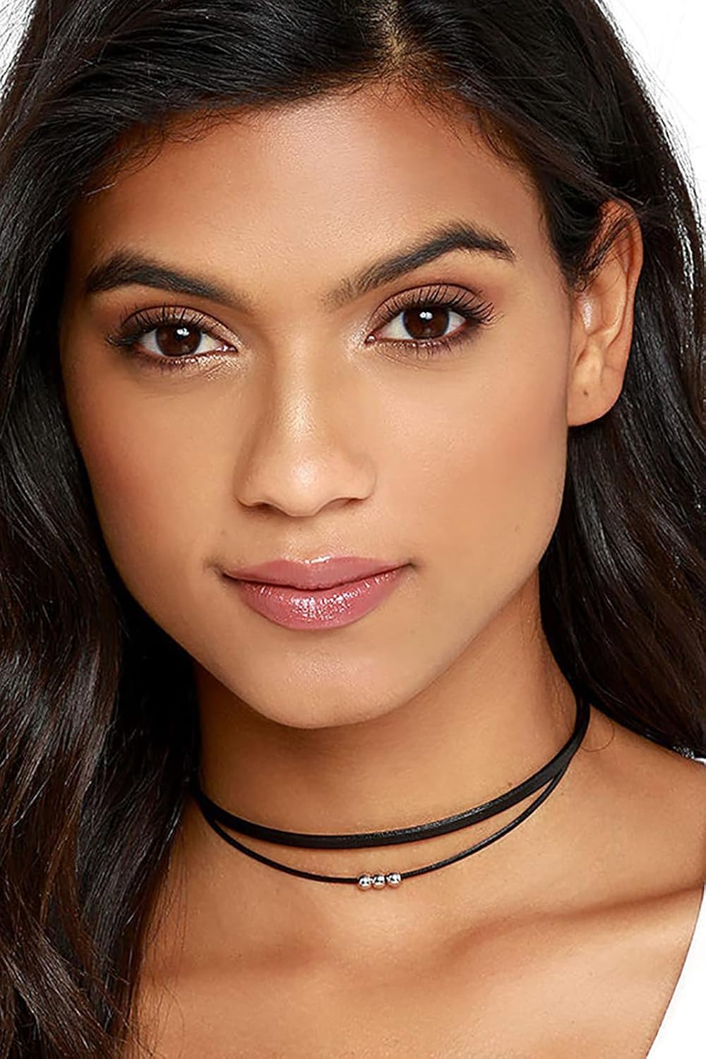 Fesciory Black Necklaces for Women, Adjustable Layered Velvet Leather Lace Collar Necklace, Goth Jewelry Gifts.