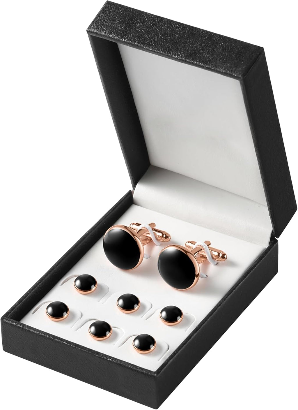 Zealmer 316L Stainless Steel Cufflinks Shirt Studs Business Wedding Gifts for Men