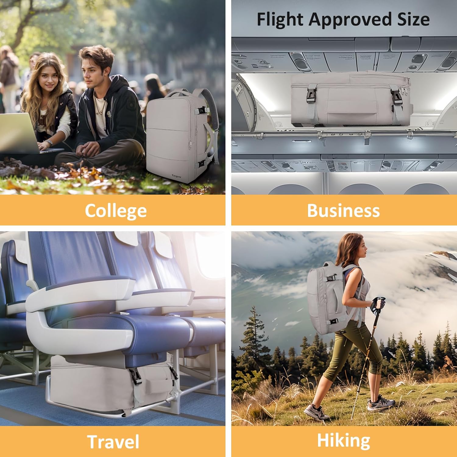 Taygeer Travel Backpack for Women, Carry On Backpack with USB Charging Port & Shoe Pouch, TSA 15.6inch Laptop Mochila Flight Approved, Nurse Bag Casual Daypack for Weekender Business Hiking, Pink