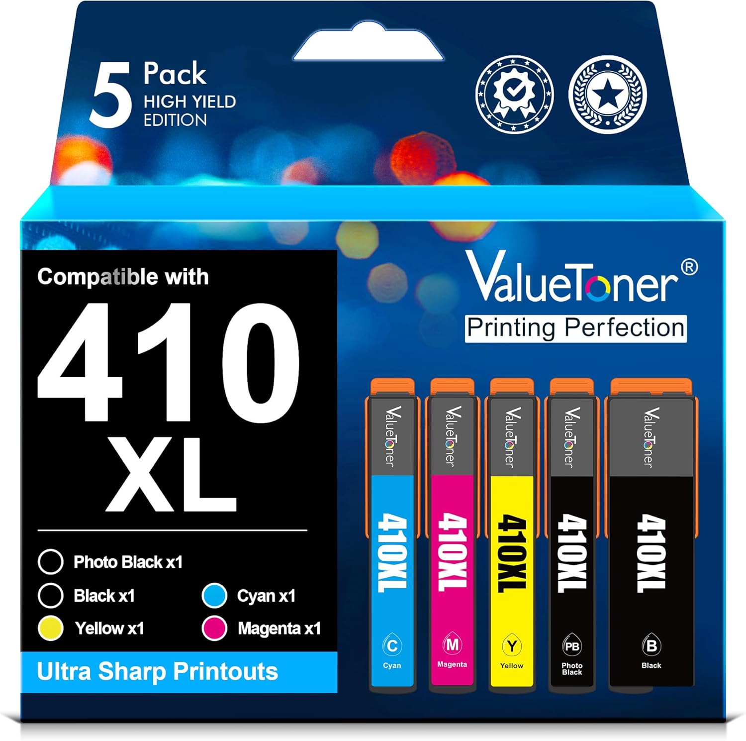 Valuetoner 245XL Ink Cartridge Replacement for Canon 245XL 246XL Combo Pack PG-245XL CL-246XL for Pixma TR4520 TR4527 MG2522 MG2520 MX490 MX492 TS202 TS302 TS3320 MG2920 Printer (Black, Color)