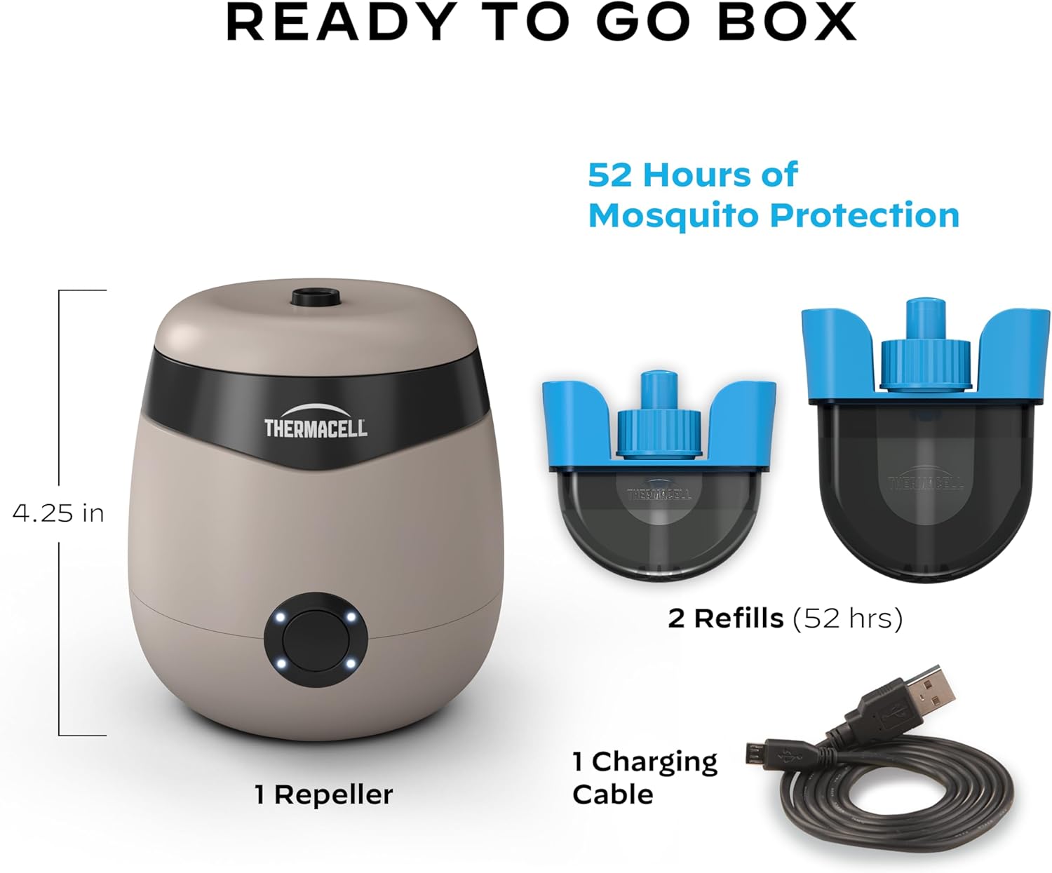 Thermacell E-Series Rechargeable Mosquito Repeller with 20’ Mosquito Protection Zone; Bug Spray Alternative; Scent Free