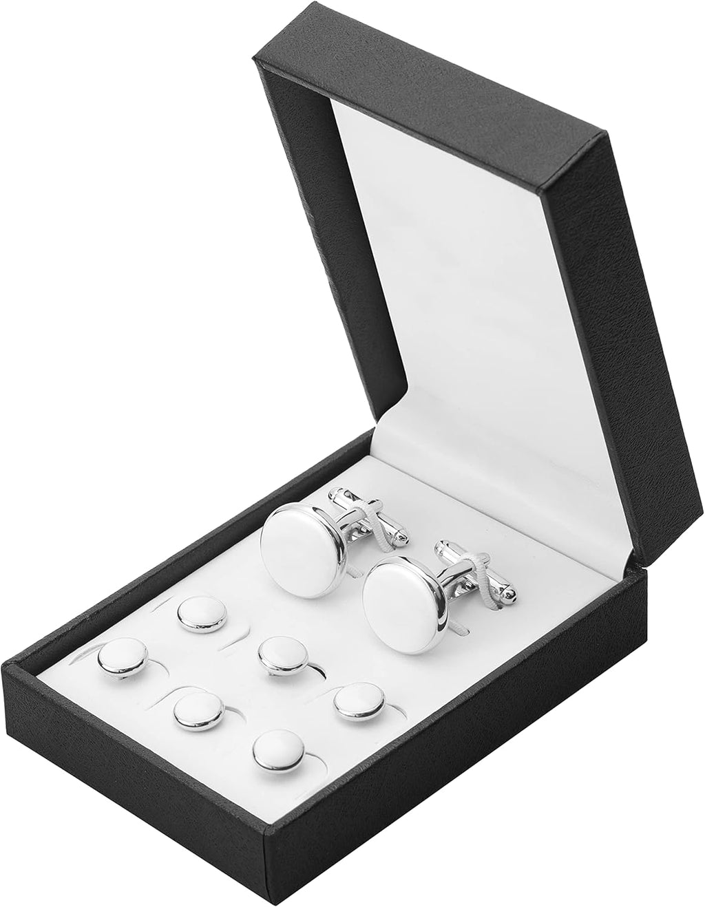 Zealmer 316L Stainless Steel Cufflinks Shirt Studs Business Wedding Gifts for Men