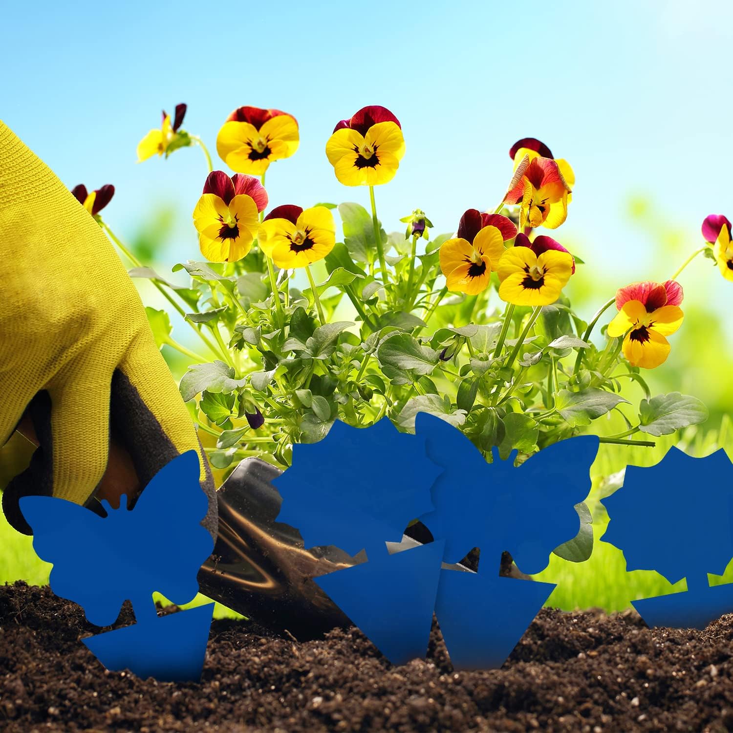 Landisun Fruit Fly Traps 48PCS Fungus Gnat-Traps for Indoor-Outdoor Yellow Fruit-Fly Sticky-Trap Plants Flying Bug Insects Traps