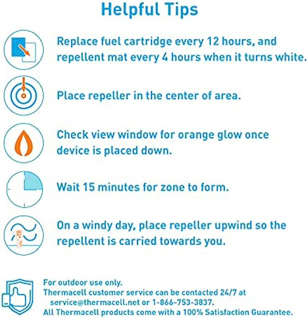 Thermacell Mosquito Portable Repeller; Includes 12-Hour Refill; 15 Foot Zone of Protection; Highly Effective Mosquito Repellent; Deet Free Bug Spray Alternative; Scent Free