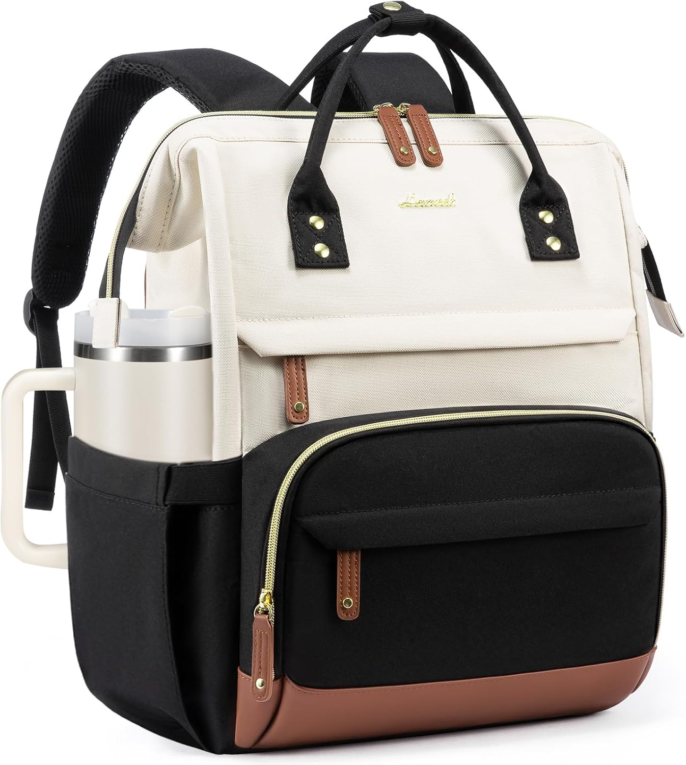 LOVEVOOK Laptop Backpack for Women, 15.6 Inch Work Business Backpacks Purse With Large Capacity, Waterproof Nurse Bag College Bookbag for School, Waterproof Casual Daypack for Travel