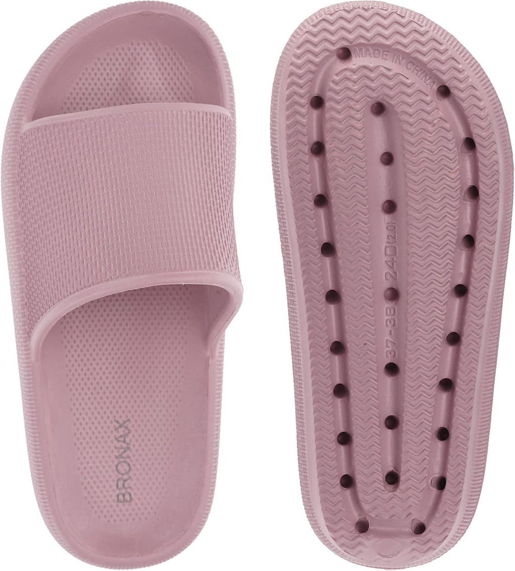 BRONAX Pillow Slippers for Women and Men | House Slides Shower Sandals | Cushioned Thick Sole