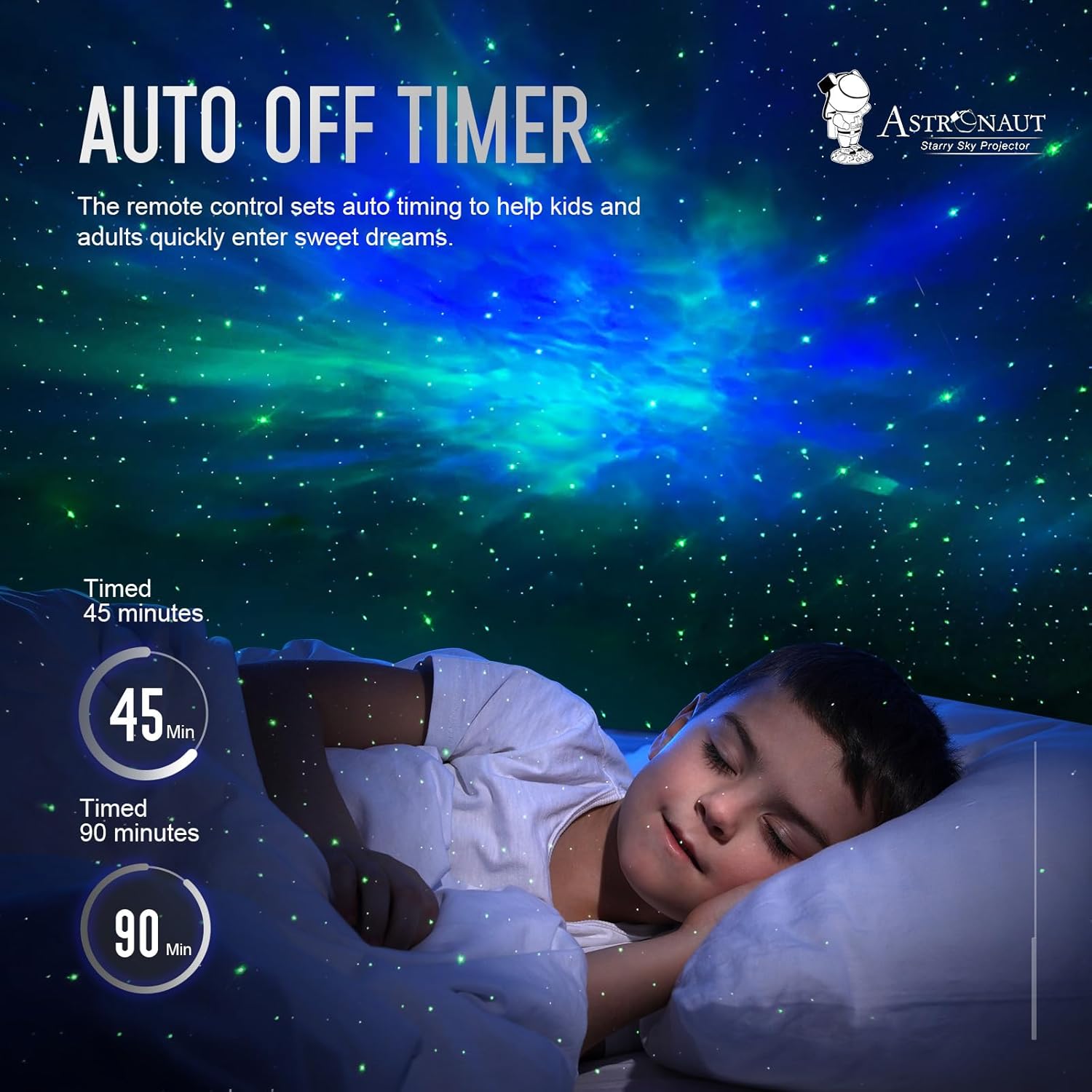 Star Projector Galaxy Night Light - Astronaut Space Projector, Starry Nebula Ceiling LED Lamp with Timer and Remote, Kids Room Decor Aesthetic, for Christmas & Birthdays