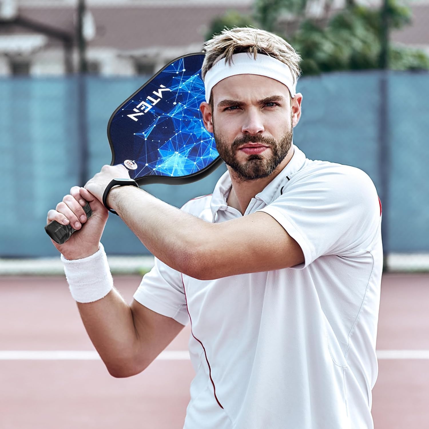 Pickleball Paddles, USAPA Approved Fiberglass Surface Pickleball Set with Pickleball Rackets, Pickleball Paddles Set for Men Women