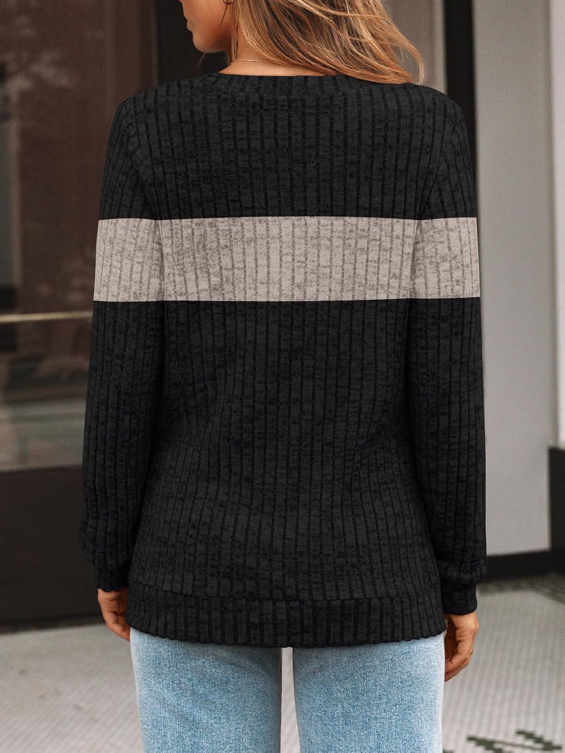 AUTOMET Womens V Neck Long Sleeve Shirt Fall Fashion Tops Tunic Dressy Casual Sweater Clothes Cute Trendy Work Outfits 2025