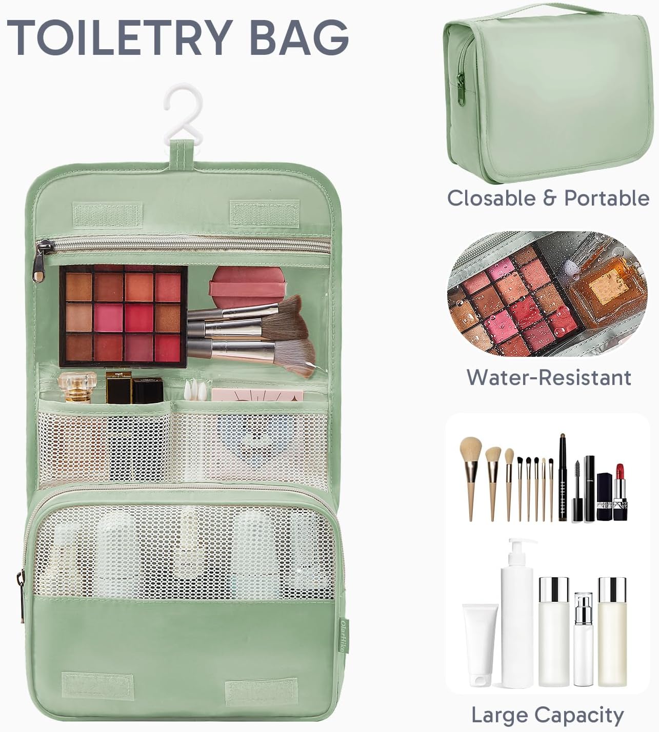 10 Set/8 Set Packing Cubes for Travel, Gifts for Women Mom,Anti-Tearing Suitcase Organizer for Luggage with Shoe & Hanging Toiletry Bag,OlarHike Vacation Essentials & Accessories for Cruise Ship,Cream