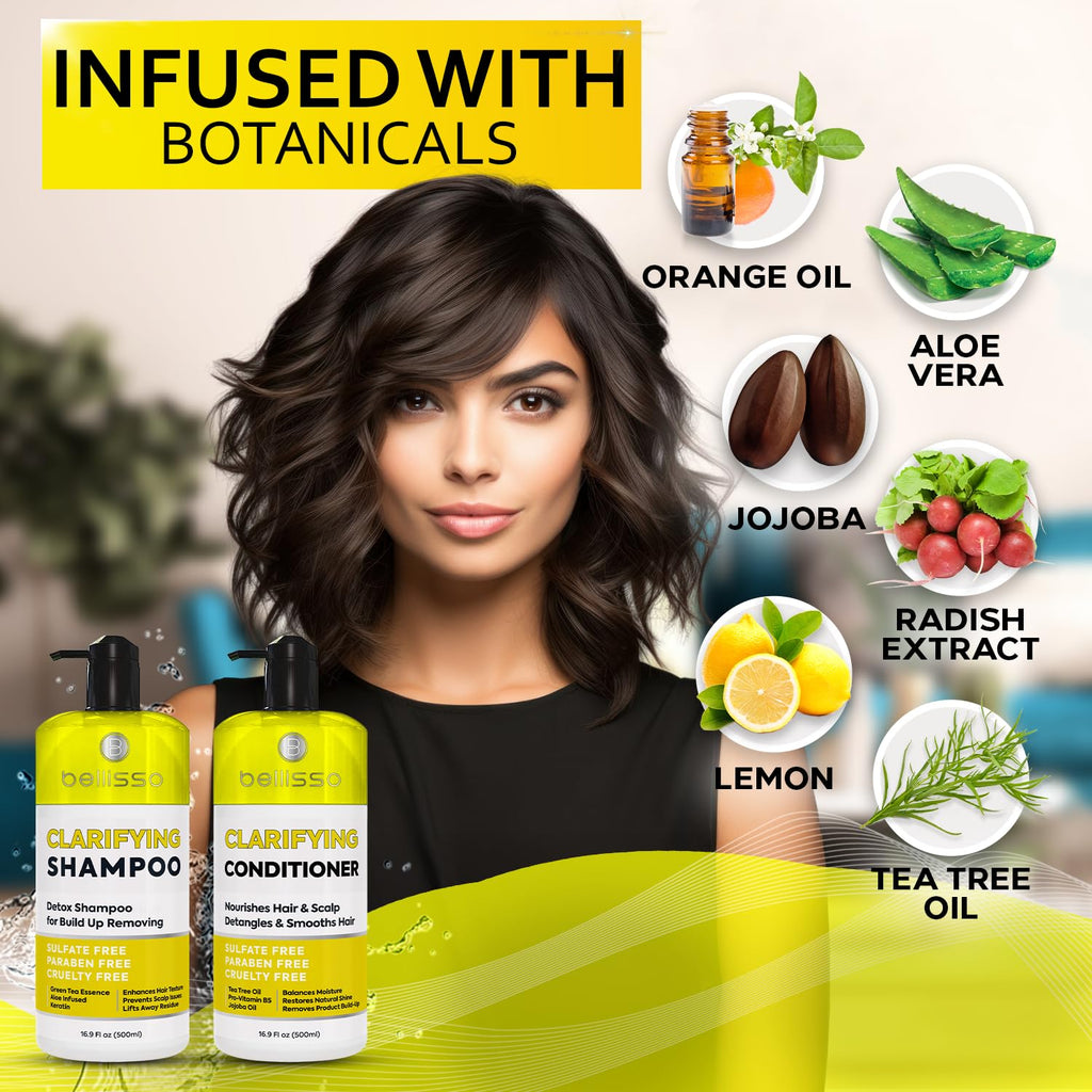 Biotin Shampoo and Conditioner Set - Sulfate and Paraben Free Treatment for Men and Women - Hair Thickening Volumizing Products to Help Boost Thinning Hair with Added Keratin