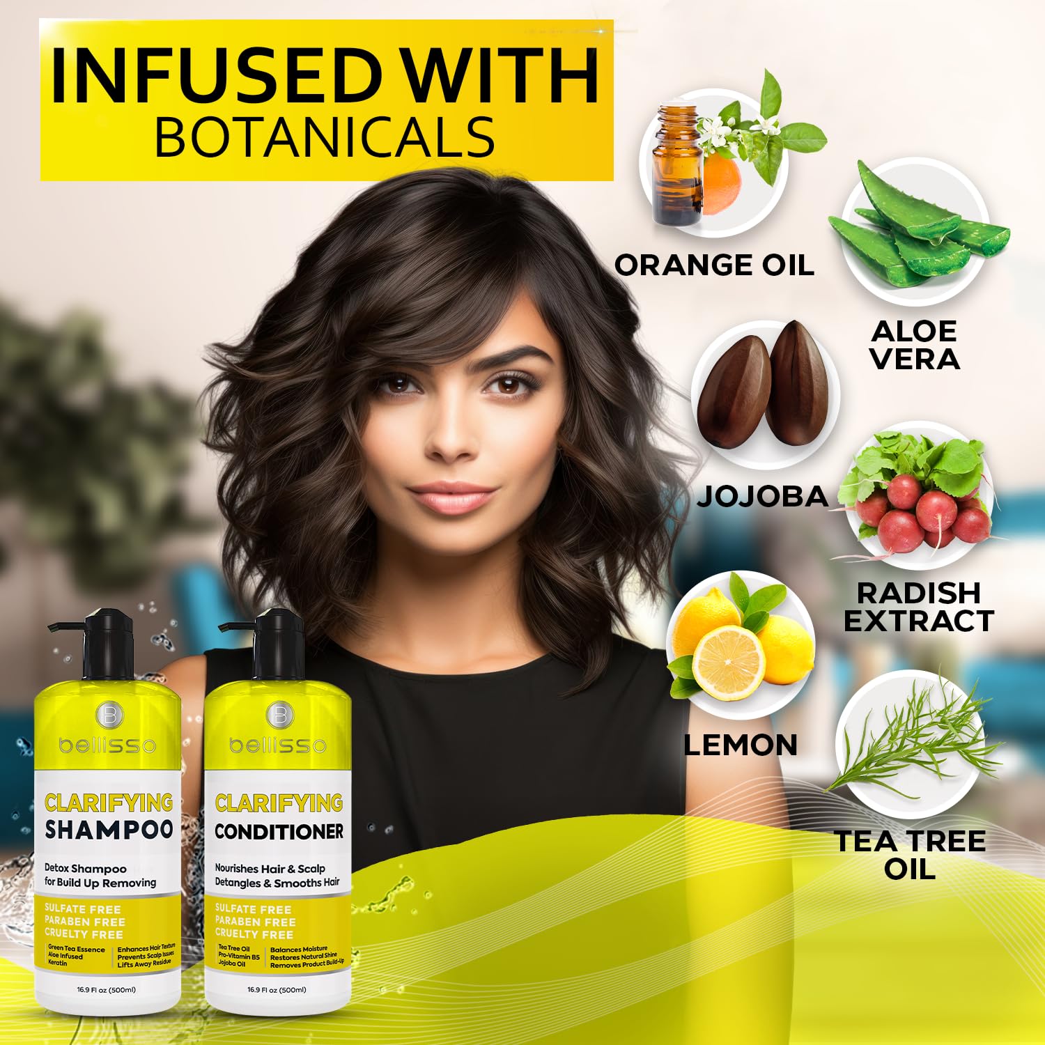 Biotin Shampoo and Conditioner Set - Sulfate and Paraben Free Treatment for Men and Women - Hair Thickening Volumizing Products to Help Boost Thinning Hair with Added Keratin