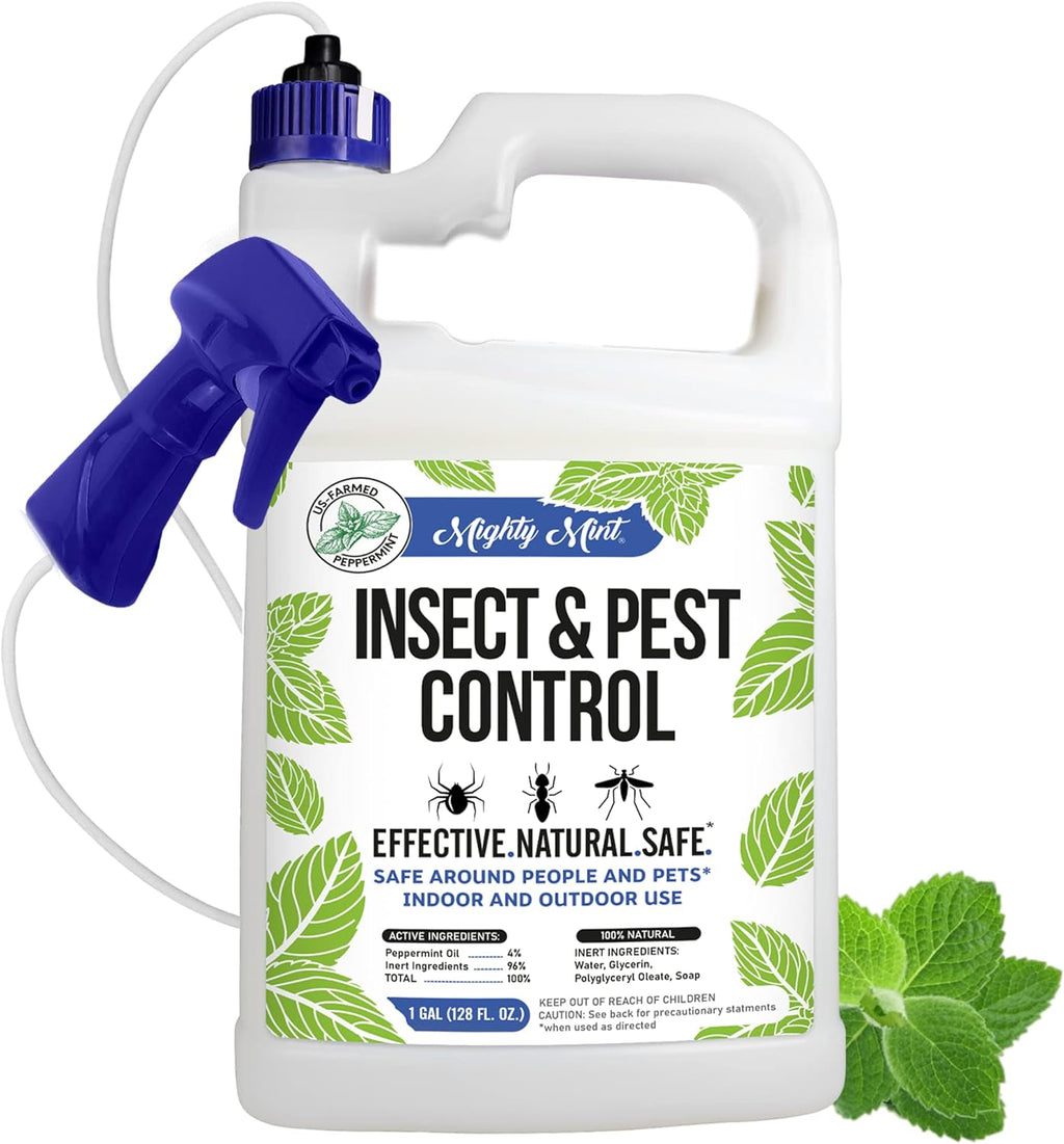 Mighty Mint Peppermint Oil Insect Repellent Spray – Natural Indoor & Outdoor Bug Control for Spiders, Ants, Roaches, and More – Plant-Based, Extra-Strong Formula - 16 oz