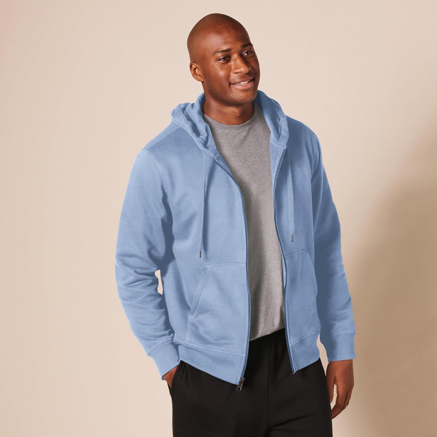 Essentials Men's Full-Zip Fleece Hoodie (Available in Big & Tall)