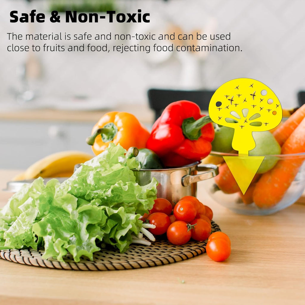 Fruit Fly Traps Fungus Gnat Traps Yellow Sticky Bug Traps 36 Pack No Harm and Odorless for Indoor Outdoor Use Protect The Plant