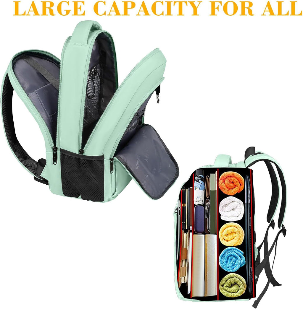 MATEIN Travel Laptop Backpack, Business Anti Theft Slim Sturdy Laptops Backpack with USB Charging Port, Water Resistant College School Computer Bag Gift for Men & Women Fits 15.6 Inch Notebook, Grey