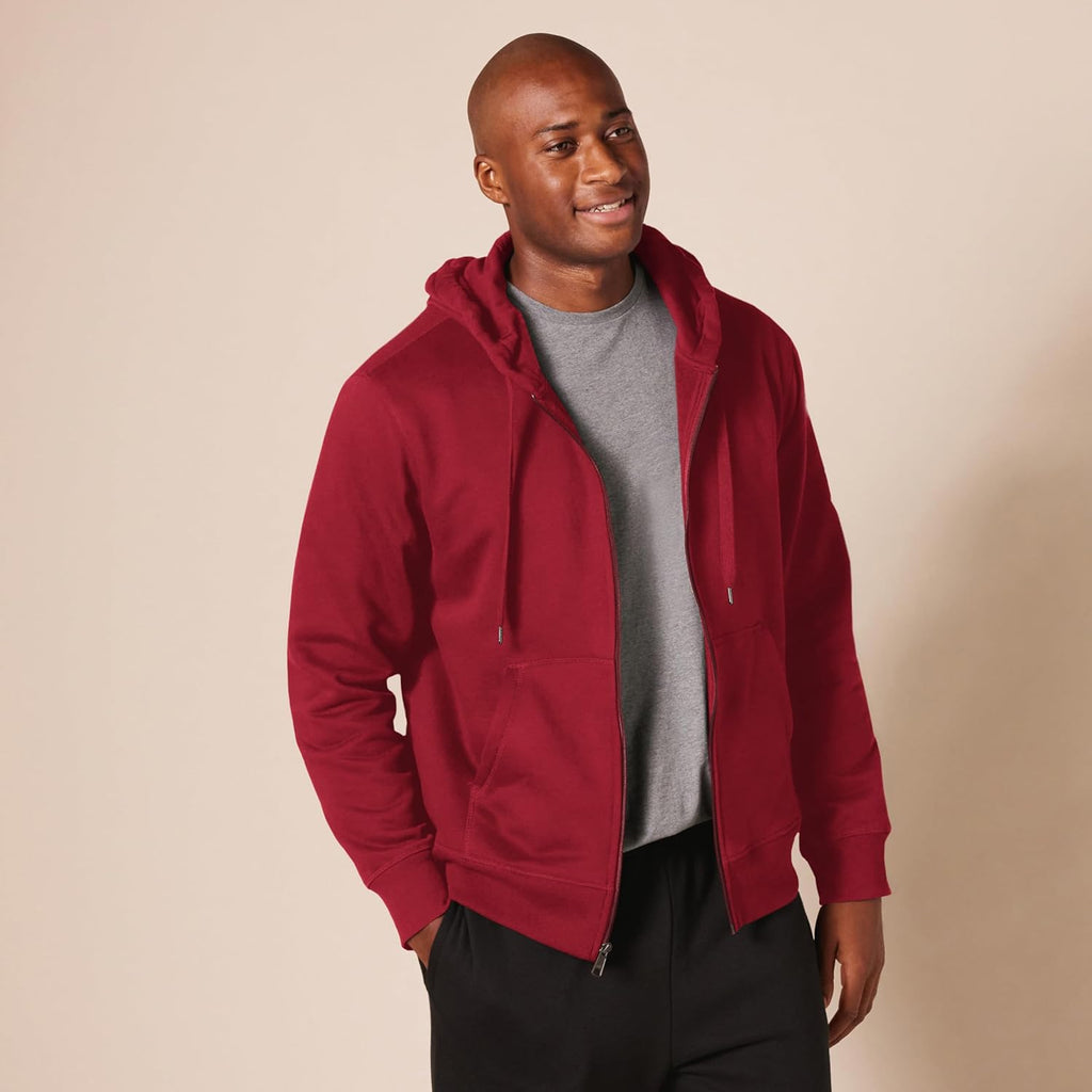Essentials Men's Full-Zip Fleece Hoodie (Available in Big & Tall)
