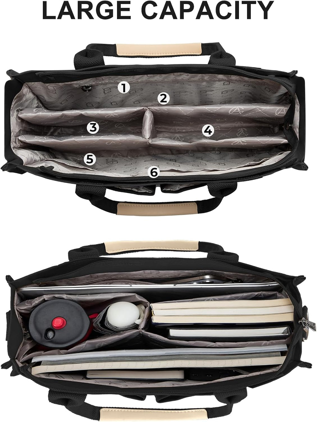 Tote Bags for Women Canvas Tote Purse Crossbody with Pockets Top Handle Shoulder Satchel Bag for Women