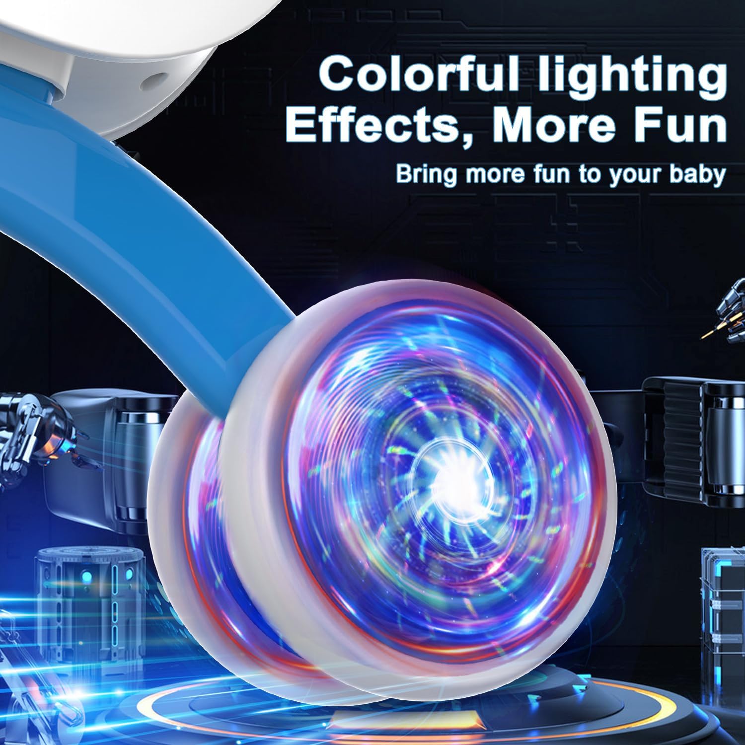 Colorful Lighting Baby Balance Bike Toys for 1 Year Old Girl Gifts, 10-36 Month Toddler Balance Bike, No Pedal 4 Silence Wheels & Soft Seat Pre-School First Riding on Toys, 1st Birthday Gifts.