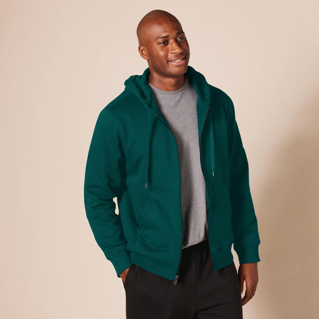Essentials Men's Full-Zip Fleece Hoodie (Available in Big & Tall)