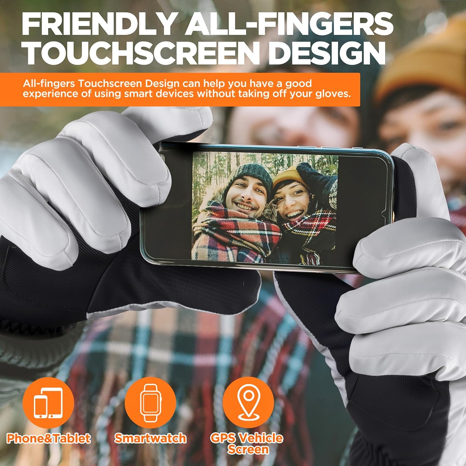 rivmount Winter Waterproof Ski Snow Warm Gloves for Women Men, Windproof Cold Weather Thermal with Touchscreen Fingers, for Running Driving Cycling Hiking Biking Outdoor Sports Daily Work