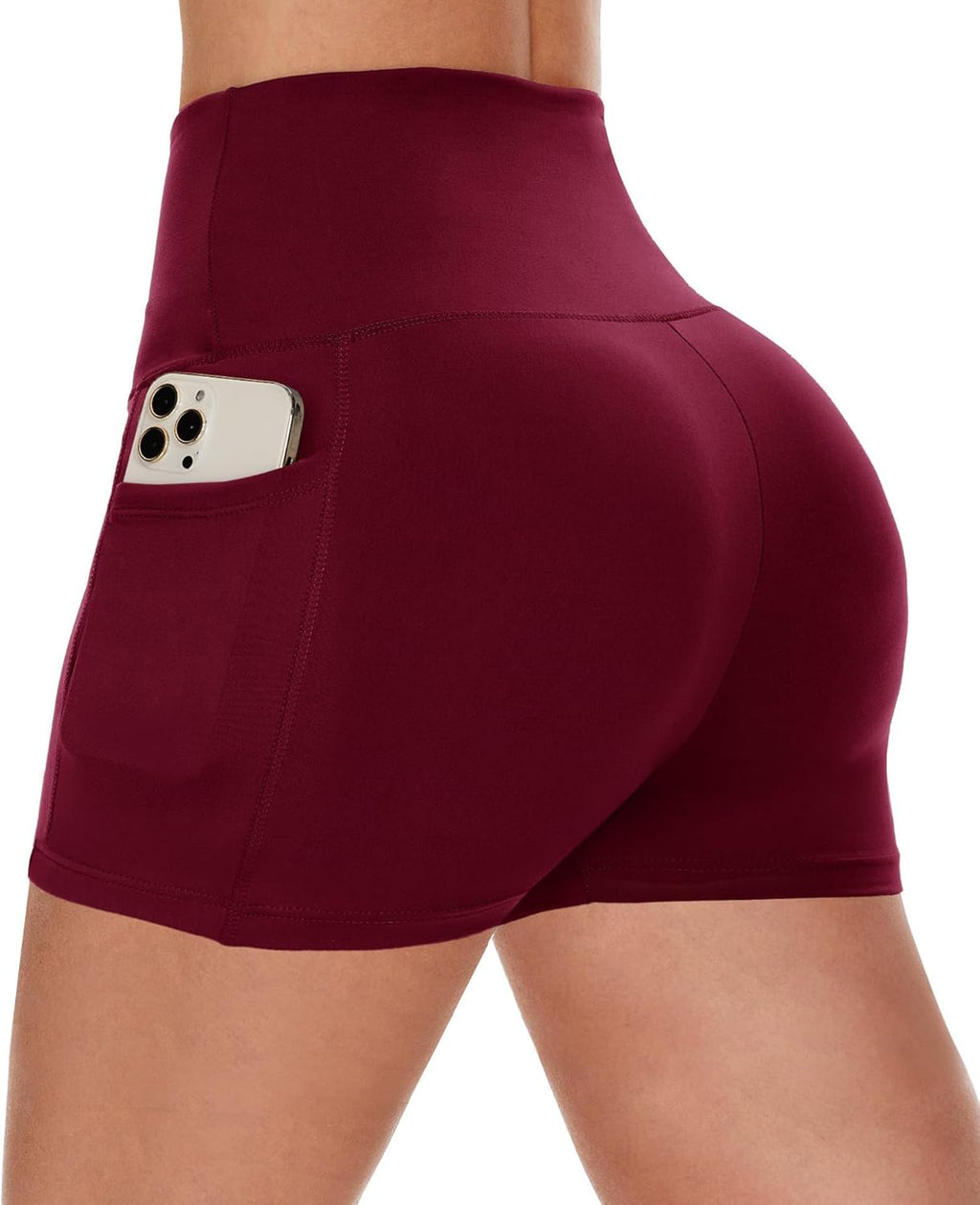 CAMPSNAIL Biker Shorts Women with Pockets - 3"/5"/8" High Waisted Workout Spandex Tummy Control Gym Running Yoga Shorts