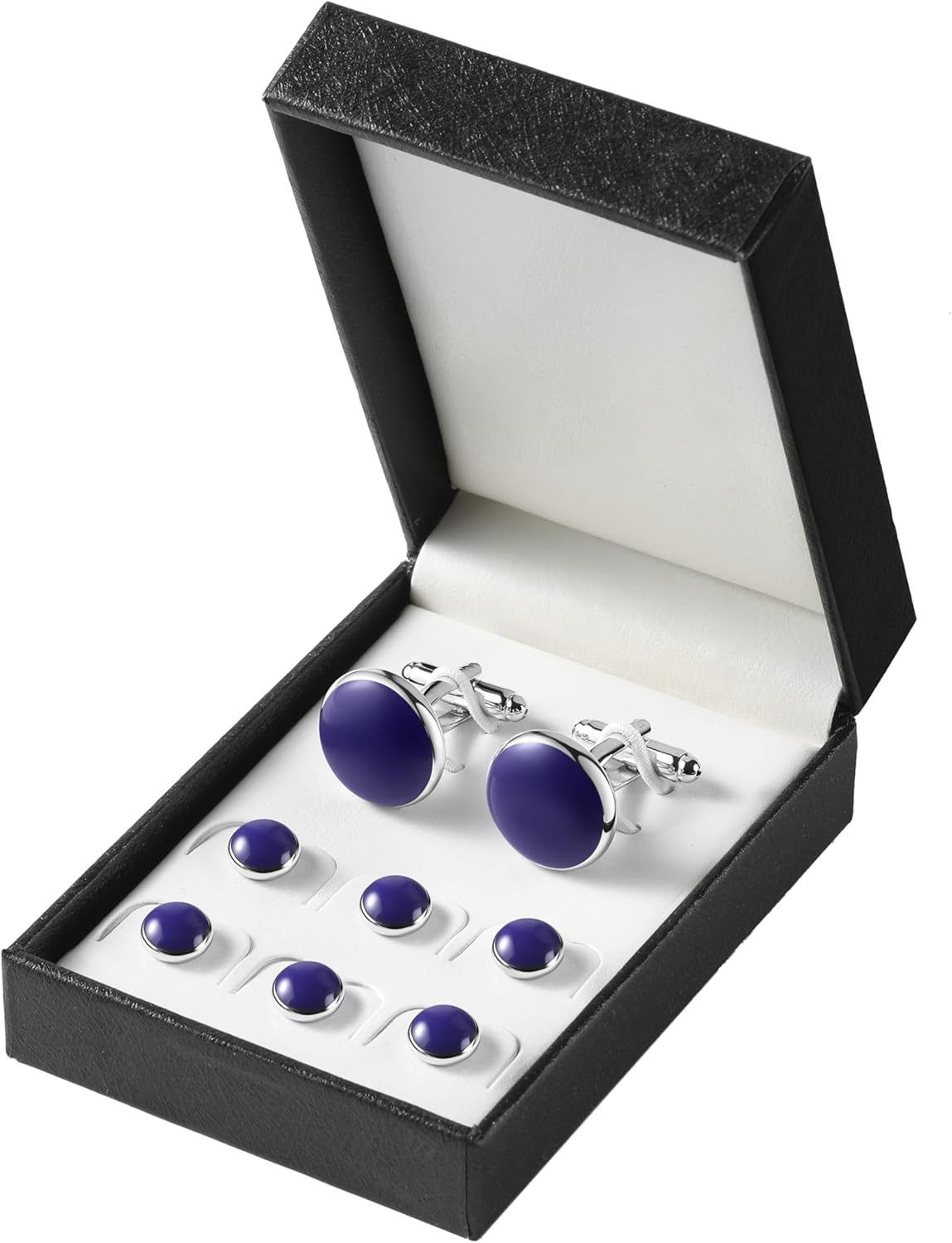 Zealmer 316L Stainless Steel Cufflinks Shirt Studs Business Wedding Gifts for Men