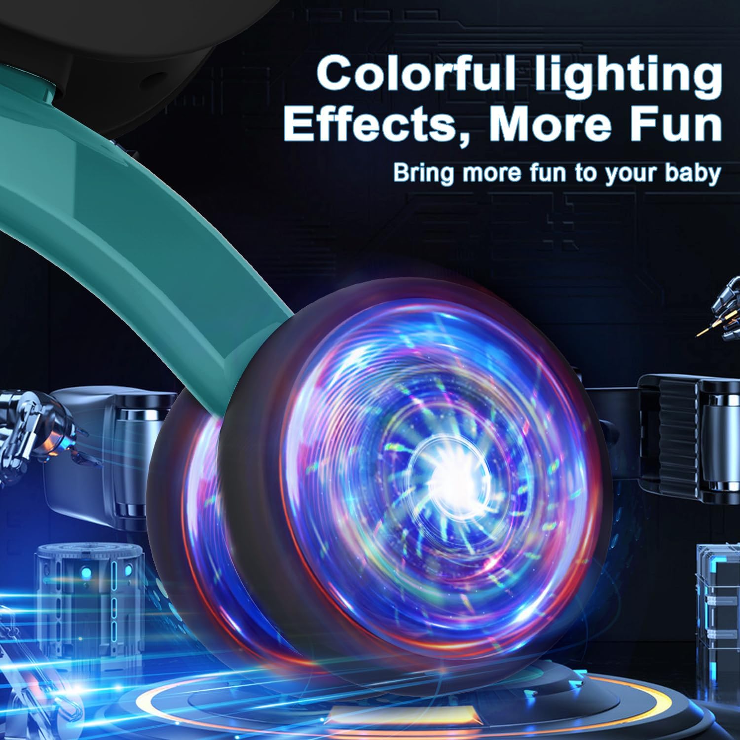 Colorful Lighting Baby Balance Bike Toys for 1 Year Old Girl Gifts, 10-36 Month Toddler Balance Bike, No Pedal 4 Silence Wheels & Soft Seat Pre-School First Riding on Toys, 1st Birthday Gifts.