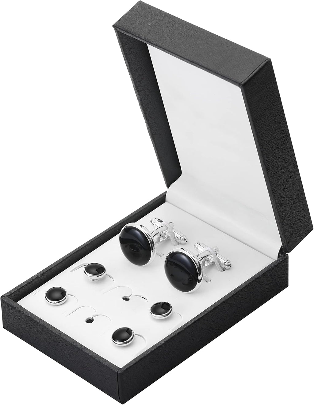 Zealmer 316L Stainless Steel Cufflinks Shirt Studs Business Wedding Gifts for Men