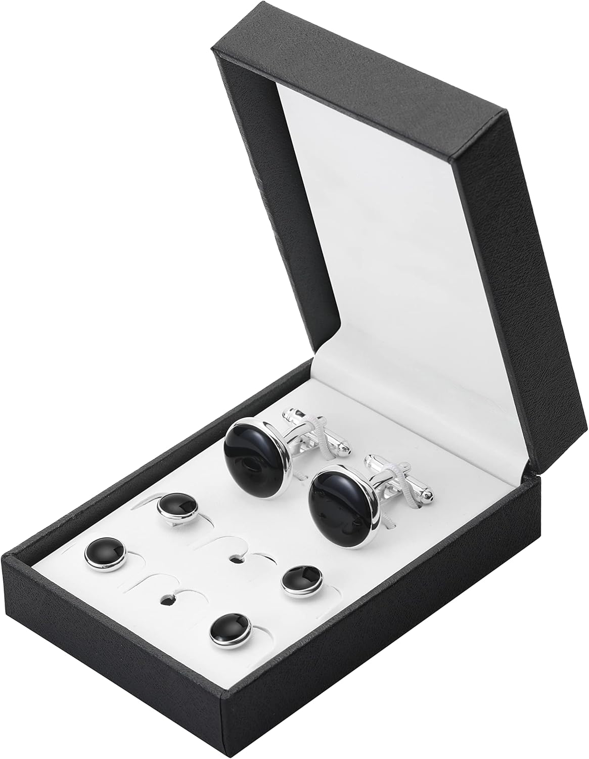 Zealmer 316L Stainless Steel Cufflinks Shirt Studs Business Wedding Gifts for Men