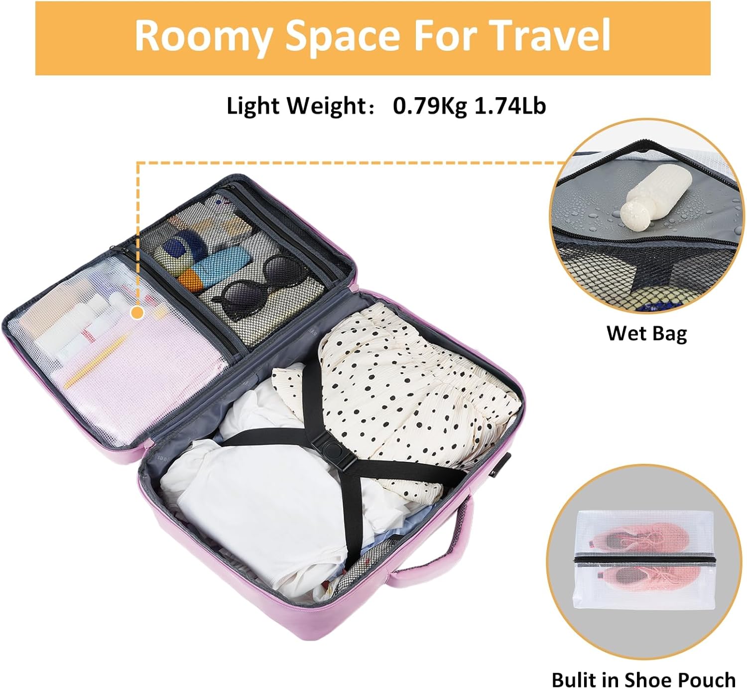 Taygeer Travel Backpack for Women, Carry On Backpack with USB Charging Port & Shoe Pouch, TSA 15.6inch Laptop Mochila Flight Approved, Nurse Bag Casual Daypack for Weekender Business Hiking, Pink