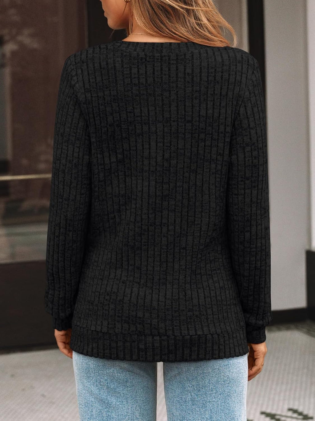 AUTOMET Womens V Neck Long Sleeve Shirt Fall Fashion Tops Tunic Dressy Casual Sweater Clothes Cute Trendy Work Outfits 2025