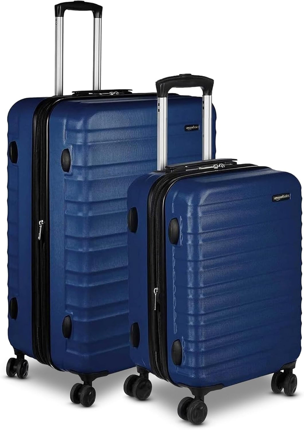 Basics 21" Hardside Carry-On Luggage, Hardshell Suitcase With Wheels, Expandable For Up to 25% More Space, With Scratch-Resistant Surface, Four Multi-directional Wheels, Black