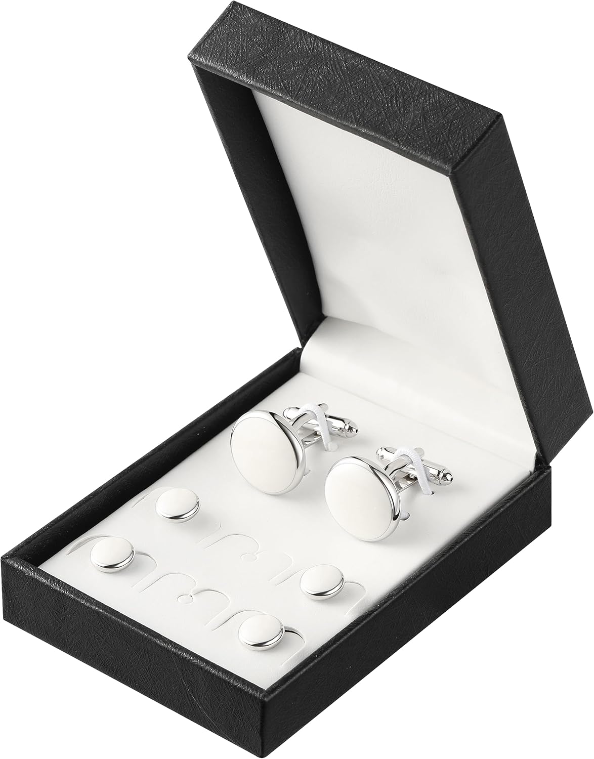 Zealmer 316L Stainless Steel Cufflinks Shirt Studs Business Wedding Gifts for Men