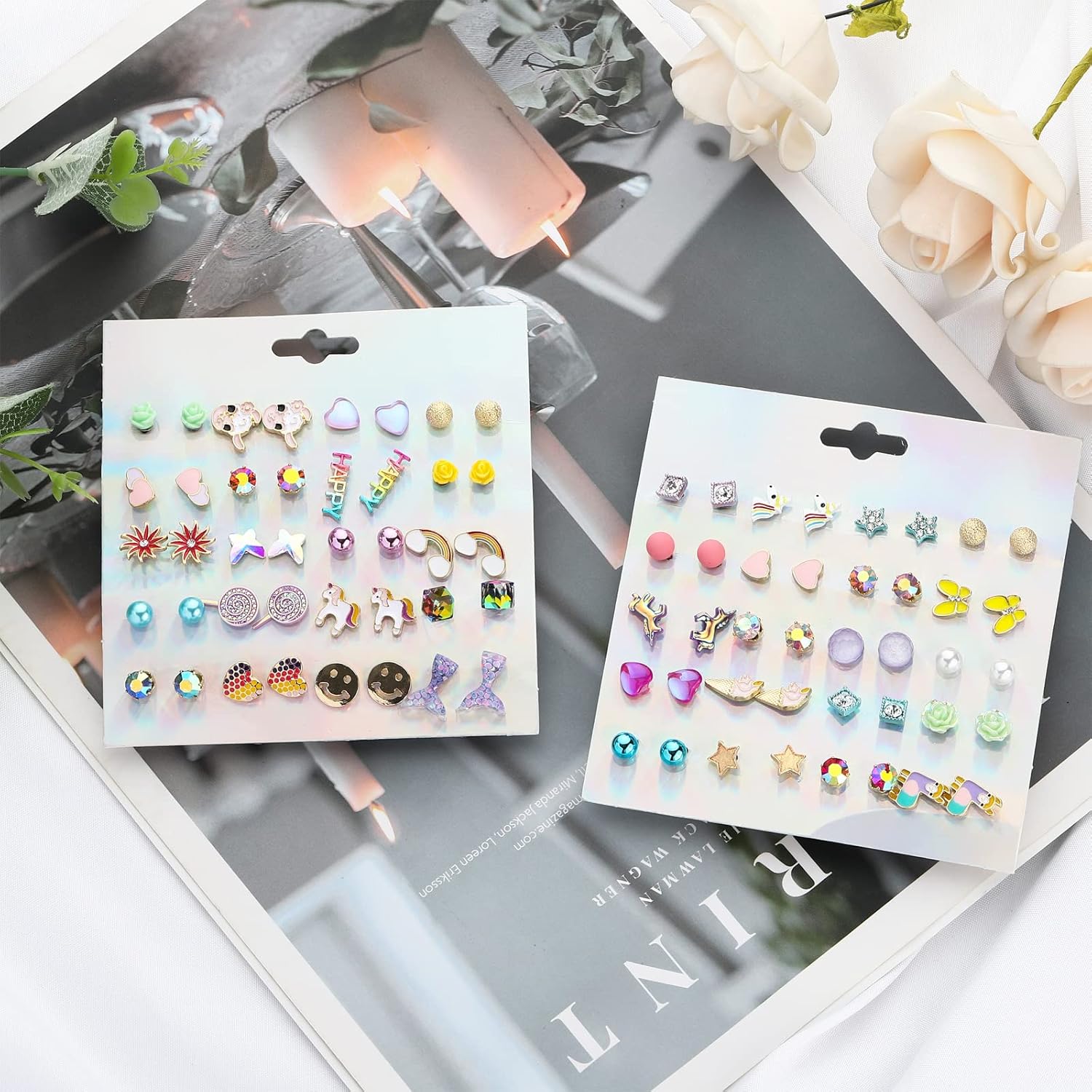 NEWITIN 69 Pieces Gold Jewelry Set for Women Fashion Costume Jewelry Gold Plated Necklace Bracelet Earrings Set for Women