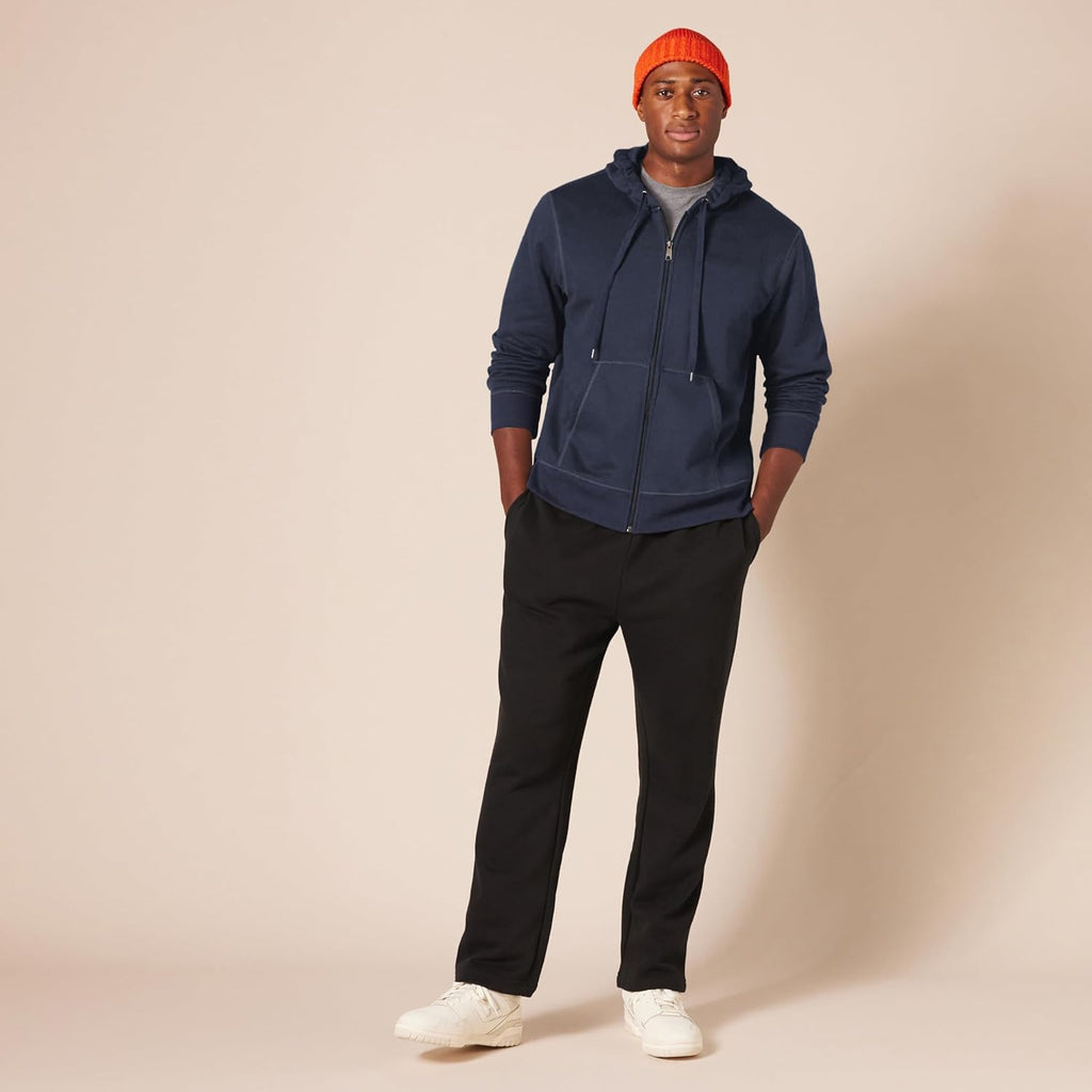 Essentials Men's Full-Zip Fleece Hoodie (Available in Big & Tall)